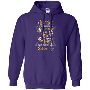 Daddy You Are As Smart As Hermione As Honest As Ron As Brave As Harry Harry Potter Fan T-shirt Purple S 