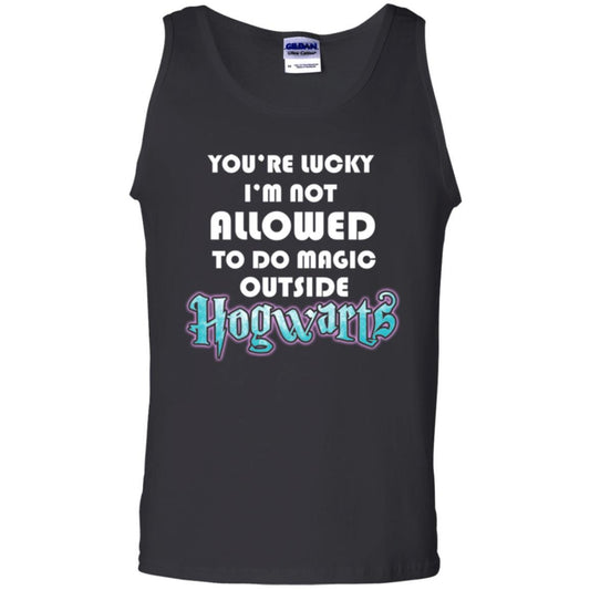 You_re Lucky I_m Not Allowed To Do Magic Outside Hogwarts Harry Potter Fan T-shirt Black S 