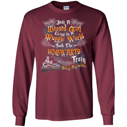 Just A Wizard Girl Living In A Muggle World Took The Hogwarts Train Going Anywhere Maroon S 