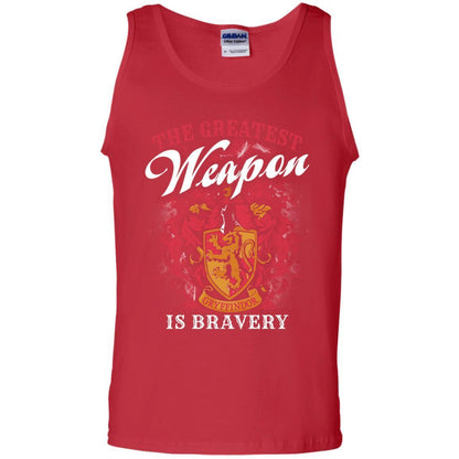 The Greatest Weapon Is Bravery Harry Potter Fan T-shirt Red S 