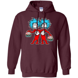 Dr. Seuss Thing 1 Thing 2 Easter Egg T-shirt Maroon S 