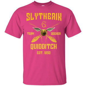 Slytherin Quiddith Team Seeker Est 1092 Harry Potter Shirt Heliconia S 