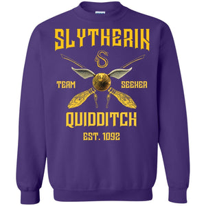 Slytherin Quiddith Team Seeker Est 1092 Harry Potter Shirt Purple S 