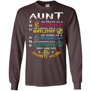Aunt My Favorite Wizard Harry Potter Fan T-shirt Dark Chocolate S 