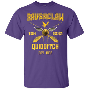 Ravenclaw Quiddith Team Seeker Est 1092 Harry Potter Shirt Purple S 