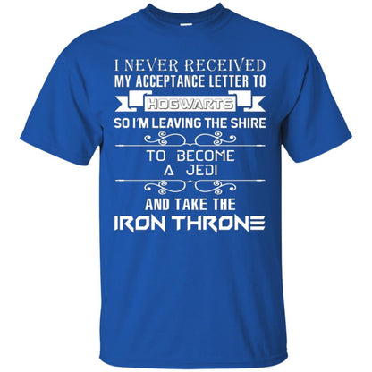 I Never Received My Acceptance Letter To Hogwarts Harry Potter Fan T-shirt Royal S 