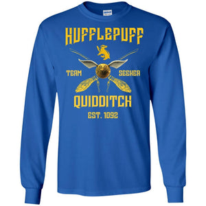 Hufflepuff Quidditch Team Seeker Est 1092 Harry Potter Shirt Royal S 