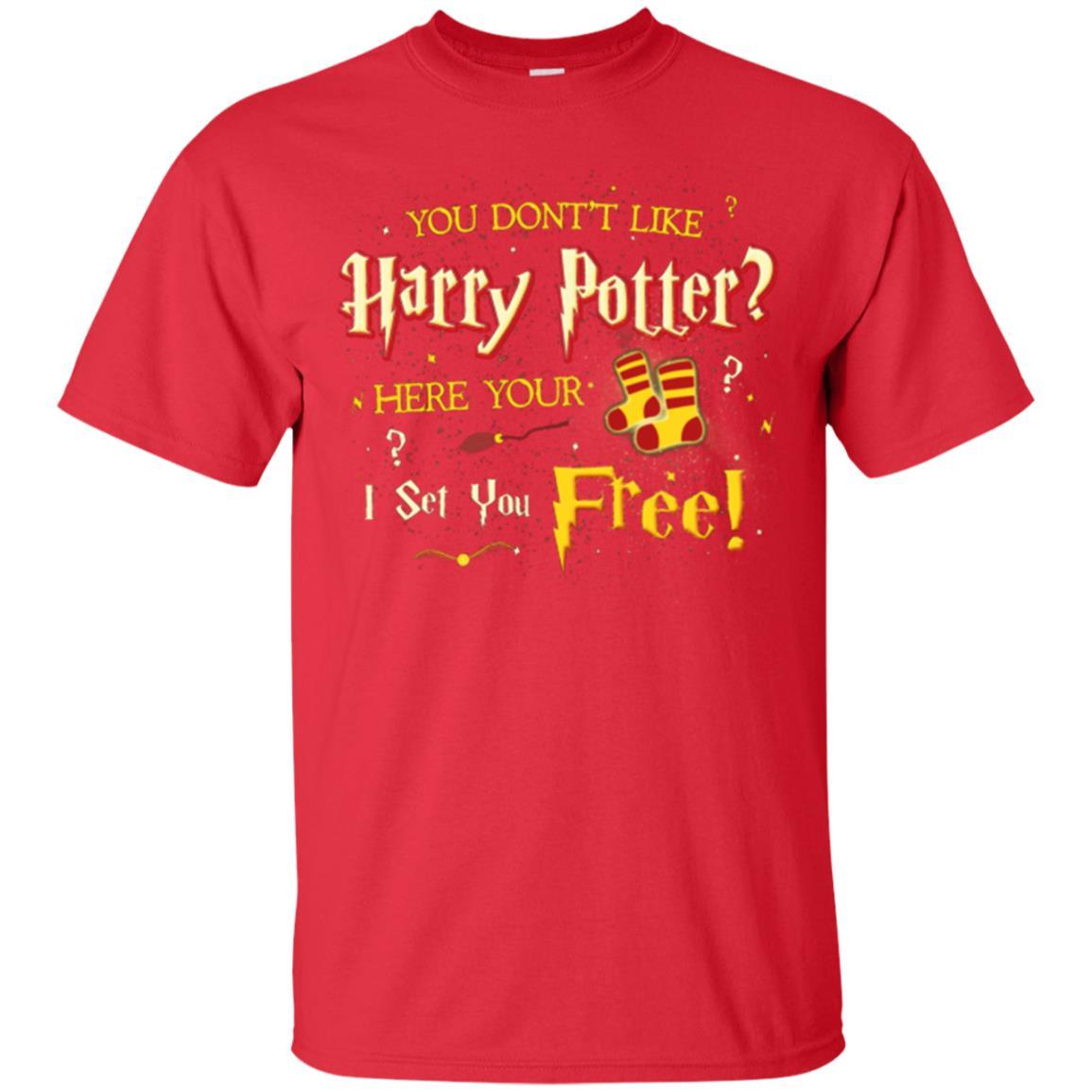You Don_t Like Harry Potter Here Your I Set You Free Movie T-shirt Red S 
