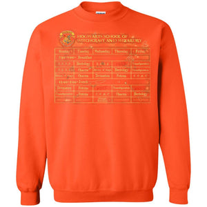 Harry's Schedule Harry Potter Shirt Orange S 