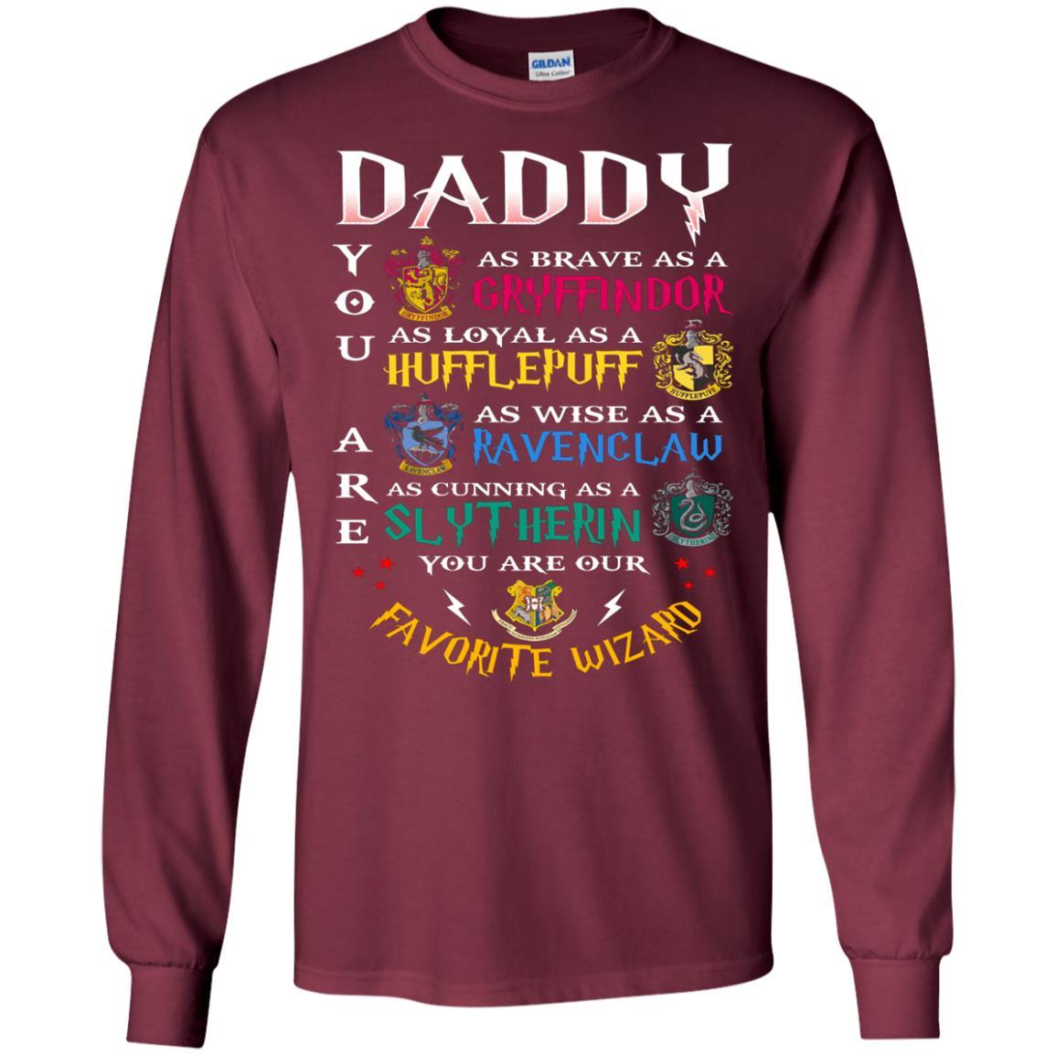 Daddy Our  Favorite Wizard Harry Potter Fan T-shirt Maroon S 