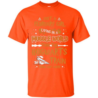 Harry Potter T-shirt Just A February Girl Living In A Muggle World   