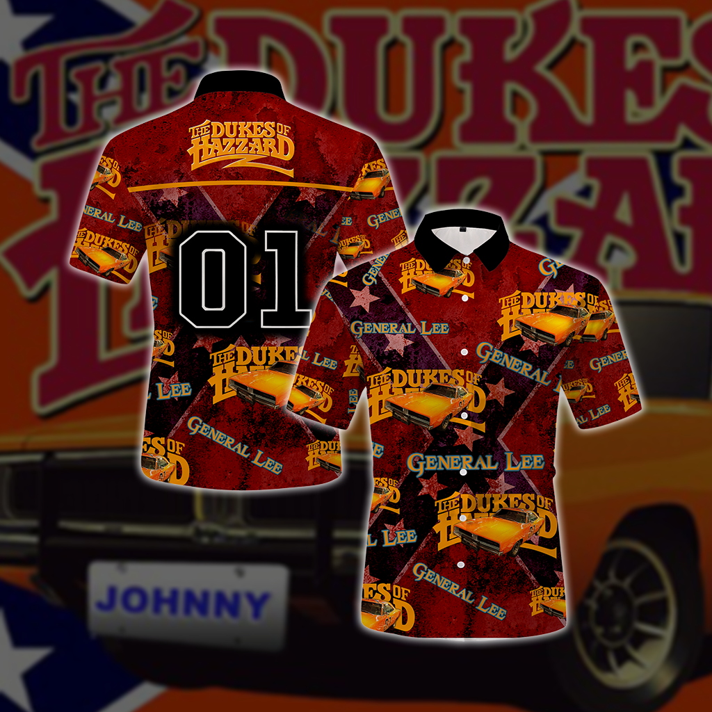 The Dukes Of Hazzard General Lee Unisex Hawaiian Shirt S  