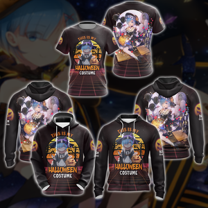 This is my Halloween Costume Rem Re:Zero All Over Print T-shirt Zip Hoodie Pullover Hoodie   
