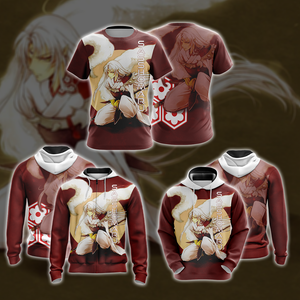 Inuyasha-Sesshomaru Unisex 3D T-shirt   