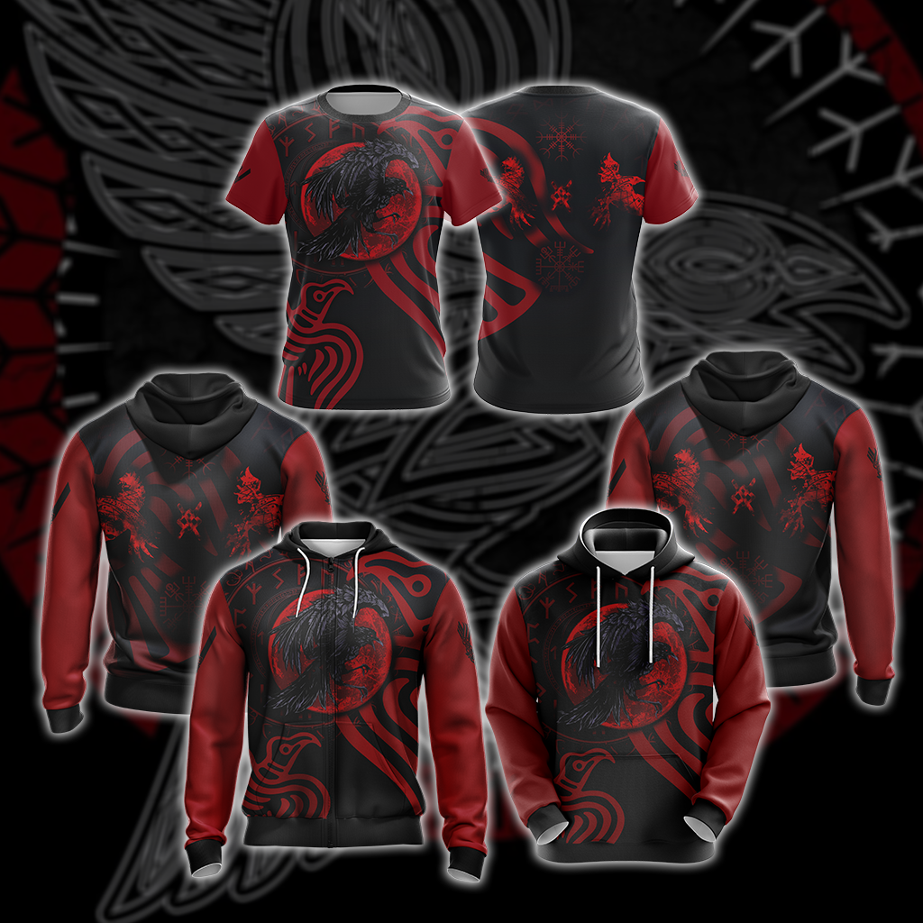 Vikings - Ravens Unisex 3D T-shirt   