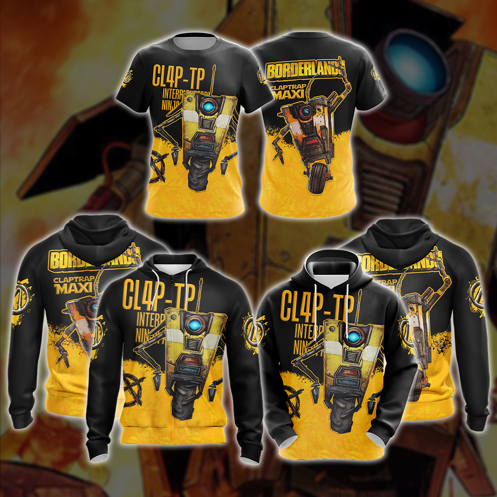 Borderlands 3 Claptrap Maxi Unisex 3D T-shirt   