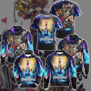 Kingdom Hearts Sora & Riku Video Game 3D All Over Printed T-shirt Tank Top Zip Hoodie Pullover Hoodie Hawaiian Shirt Beach Shorts Jogger   