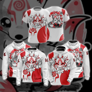 Ninetail Fox Spirit Unisex 3D T-shirt   