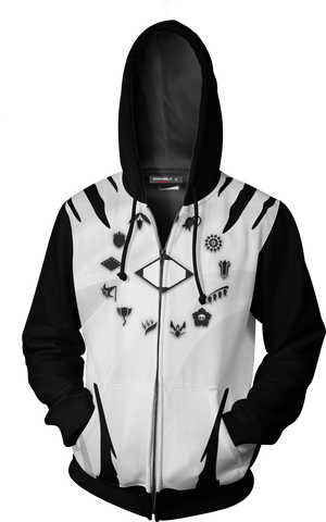 Bleach Division Symbol Unisex Zip Up Hoodie Jacket   