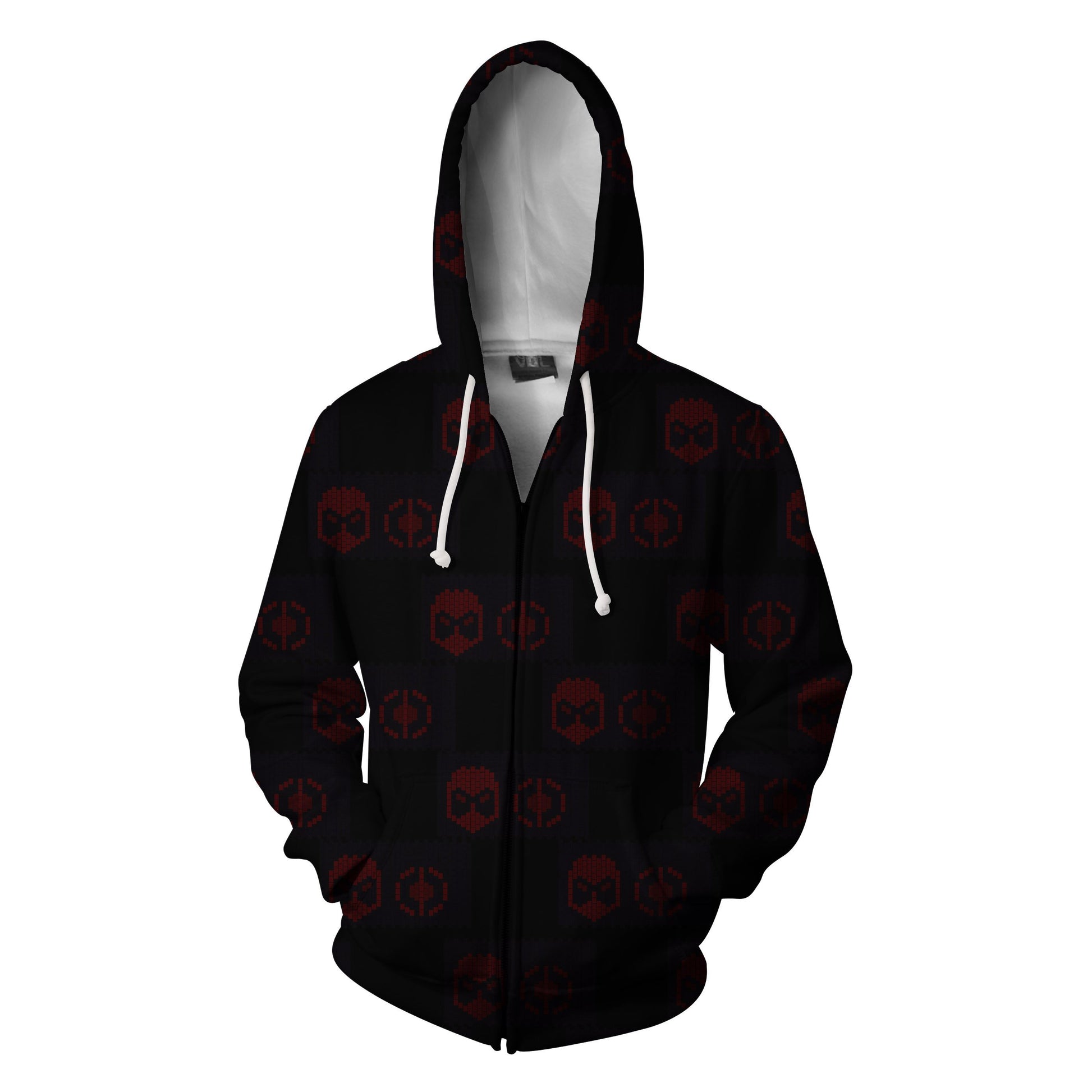 I Like To Stay In Bed It's Too Peopley Outside Deadpool Zip Up Hoodie   