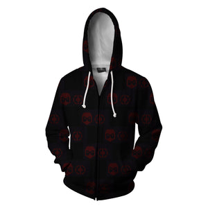 I Like To Stay In Bed It's Too Peopley Outside Deadpool Zip Up Hoodie   