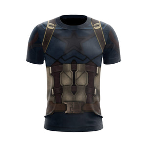 Captain America Cosplay Unisex 3D T-shirt   