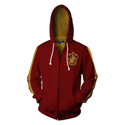 Gryffindor Quidditch Team Harry Potter Zip Up Hoodie   