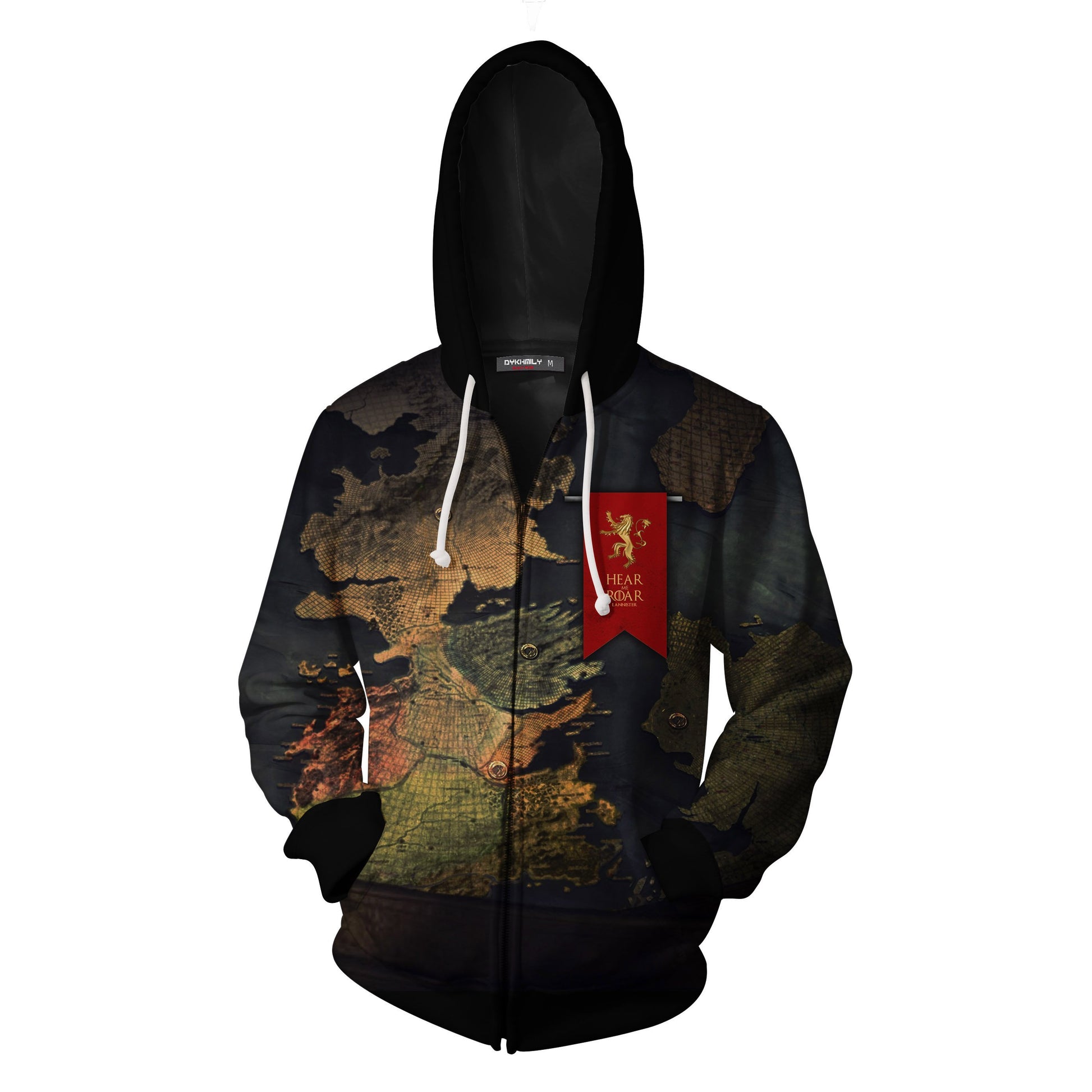 Hear Me Roar Lannister Game Of Thrones Zip Up Hoodie   