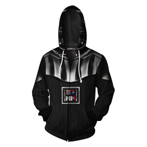 Darth Vader Cosplay (Anakin Skywalker) Star Wars Zip Up Hoodie Jacket   