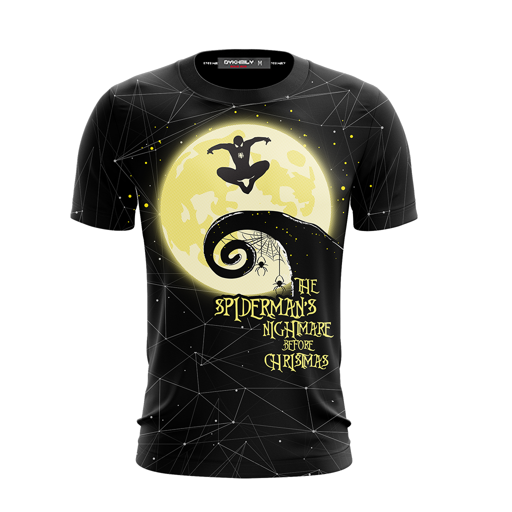 The Spiderman's Nightmare Before Christmas Unisex 3D T-shirt   
