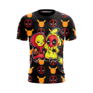 PikaPool Deadpool And Pikachu Unisex 3D T-shirt   