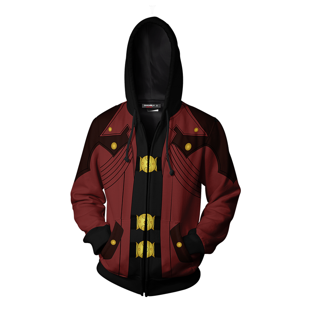 Dante Devil May Cry Cosplay Zip Up Hoodie Jacket   