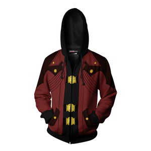 Dante Devil May Cry Cosplay Zip Up Hoodie Jacket   
