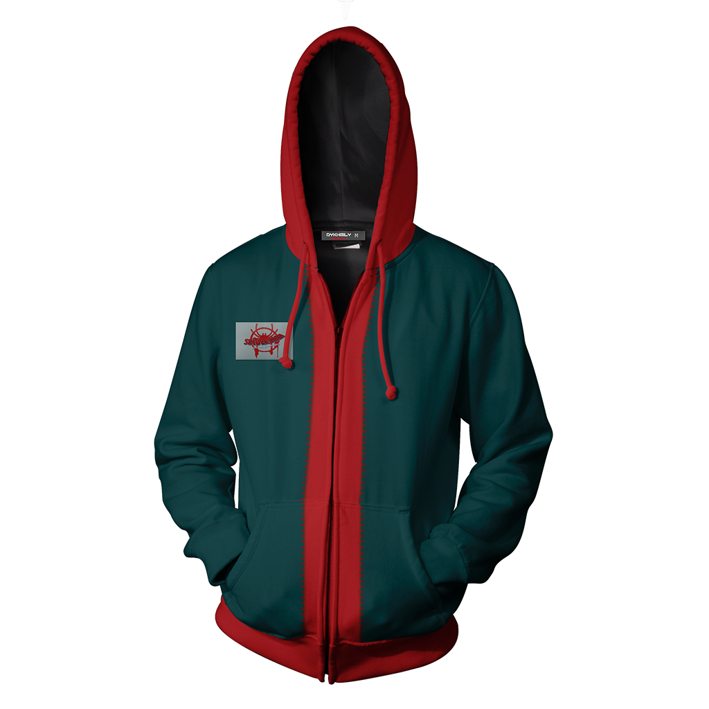 Spider-Man: Into the Spider-Verse Miles Morales New Look Cosplay Zip Up Hoodie Jacket   