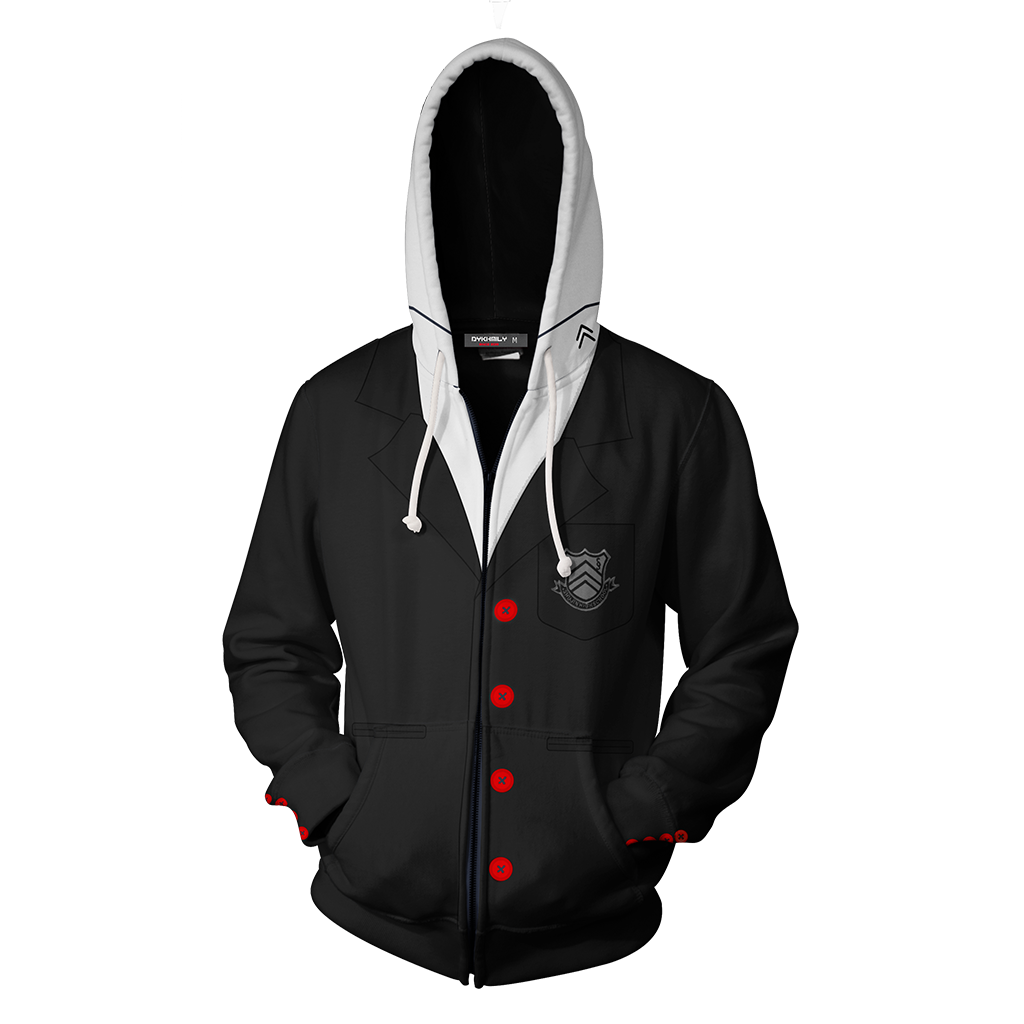 Persona 5 Akira Kurusu Cosplay Zip Up Hoodie Jacket   