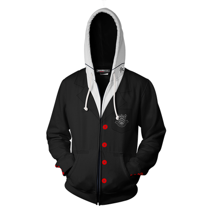 Persona 5 Akira Kurusu Cosplay Zip Up Hoodie Jacket   