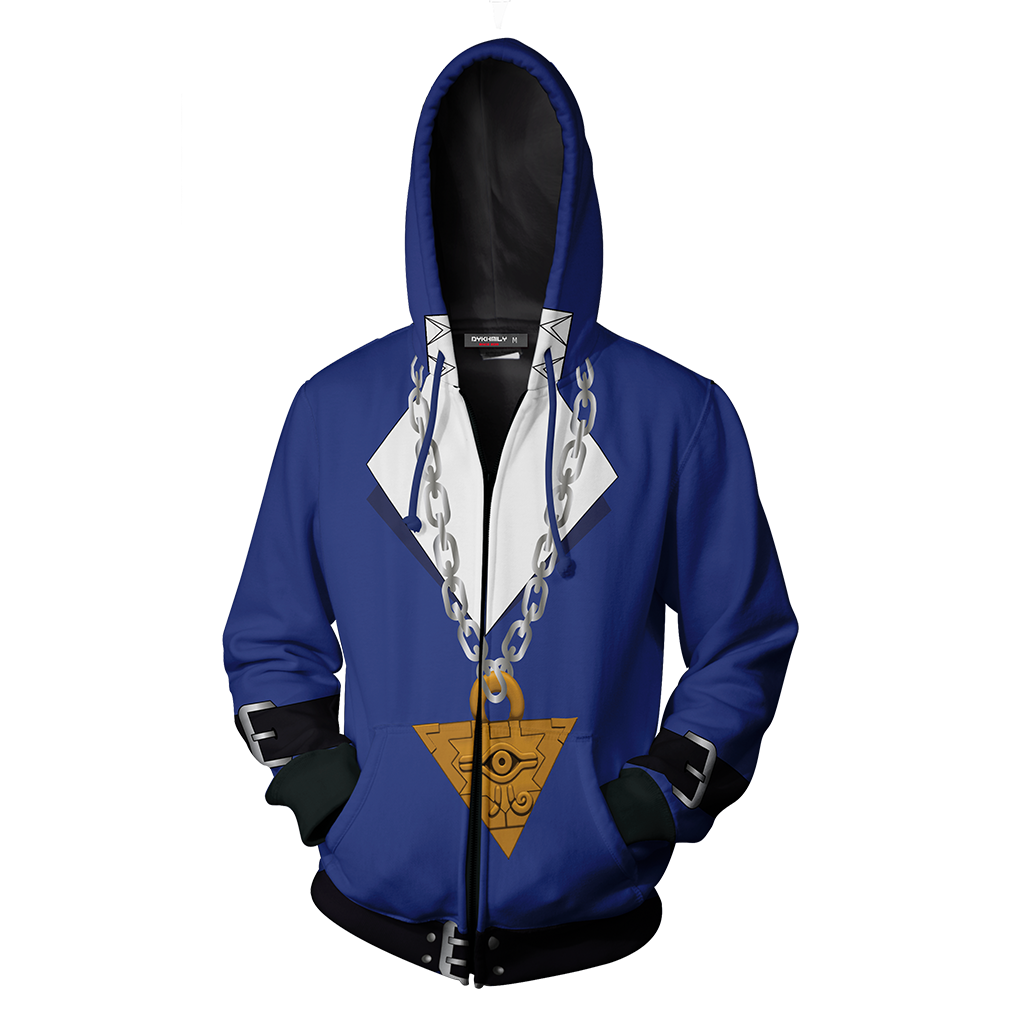 Yu-Gi-Oh! Muto Yugi Cosplay New Look Zip Up Hoodie Jacket   