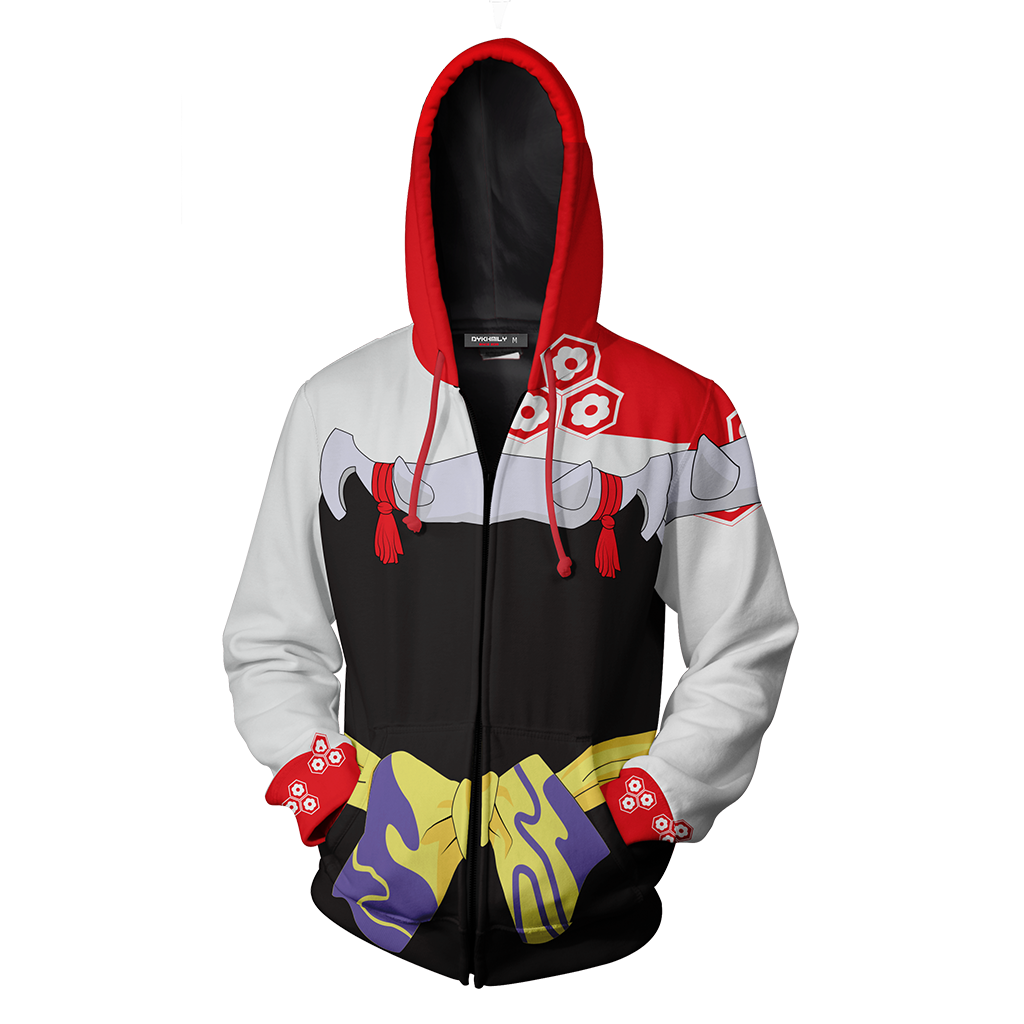 Inuyasha Sesshomaru Cosplay Zip Up Hoodie Jacket   