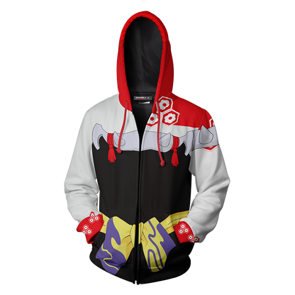 Inuyasha Sesshomaru Cosplay Zip Up Hoodie Jacket   