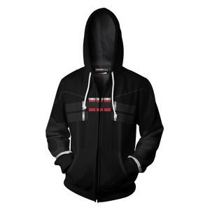 Overwatch Reaper Cosplay Zip Up Hoodie Jacket   