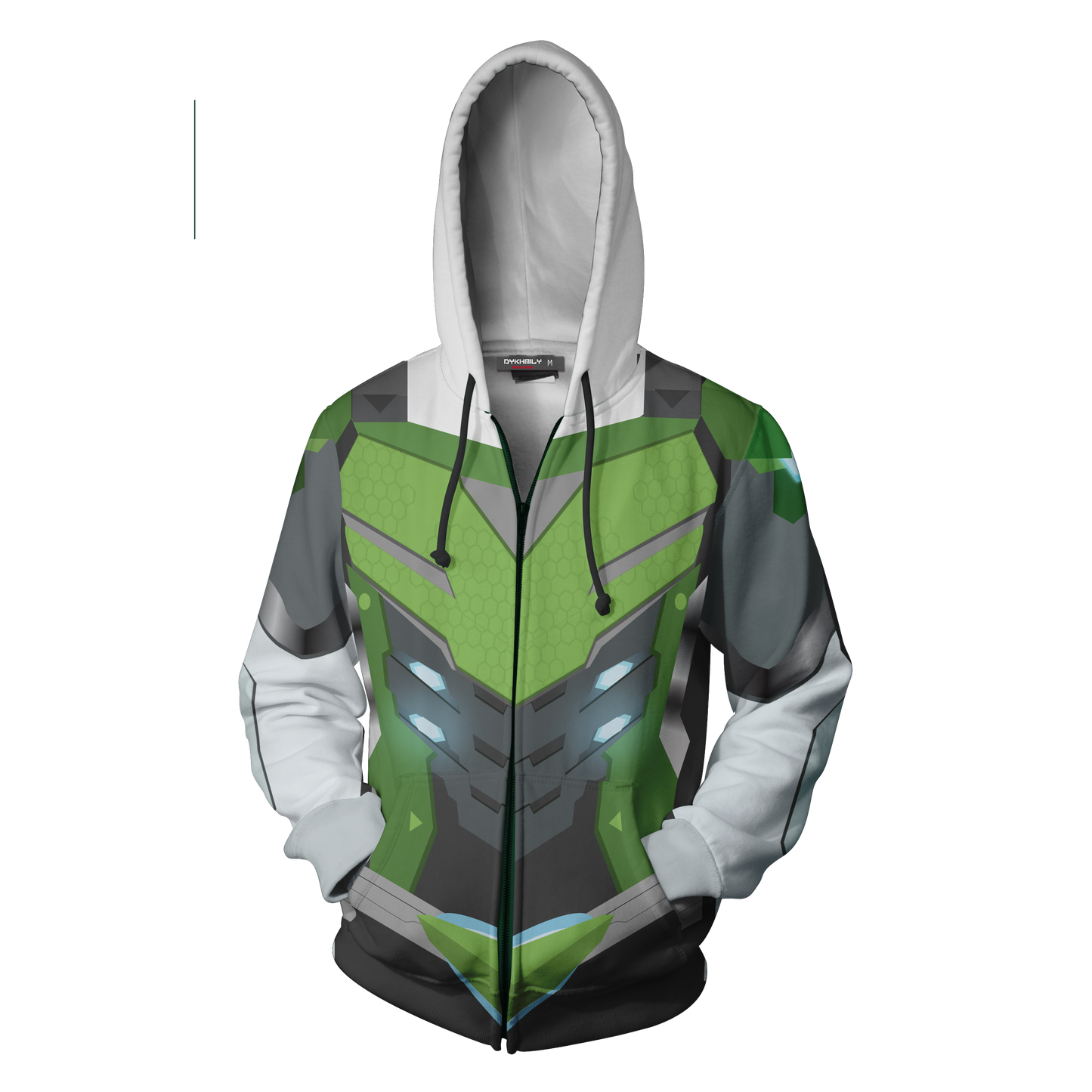 Overwatch Cosplay Genji Sentai Skin Zip Up Hoodie Jacket   