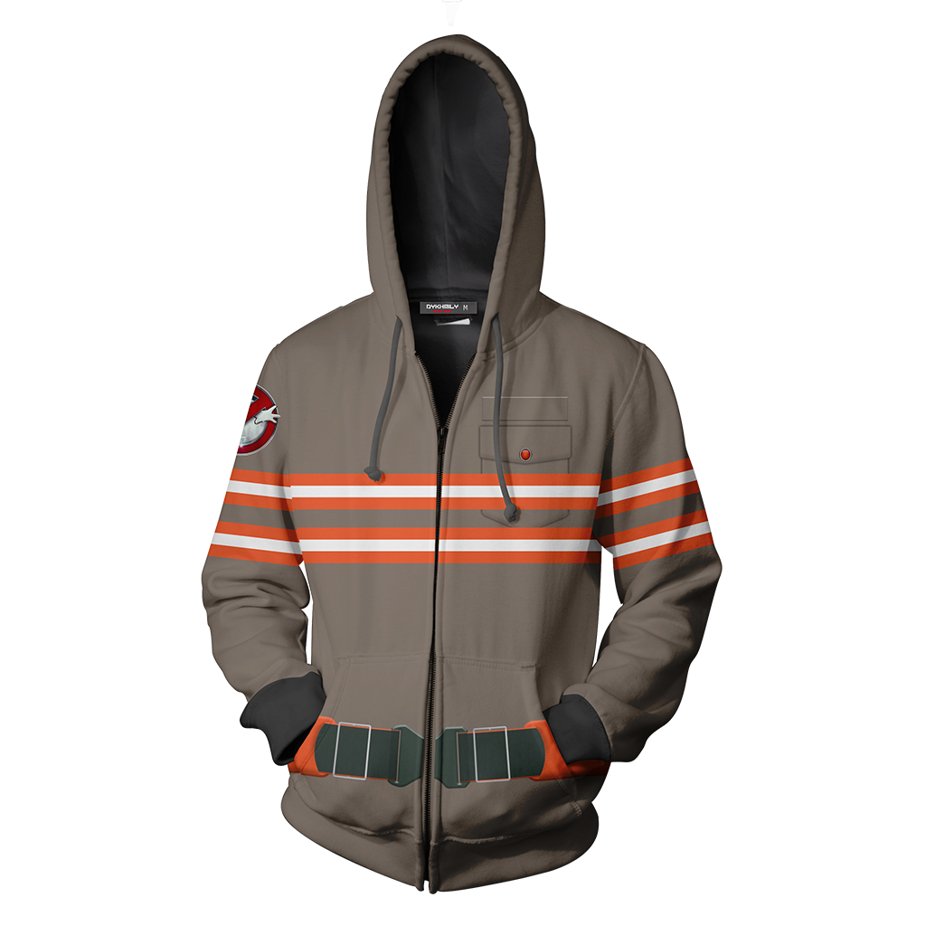 Ghostbusters Uniform Cosplay Zip Up Hoodie Jacket   