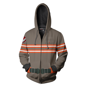 Ghostbusters Uniform Cosplay Zip Up Hoodie Jacket   