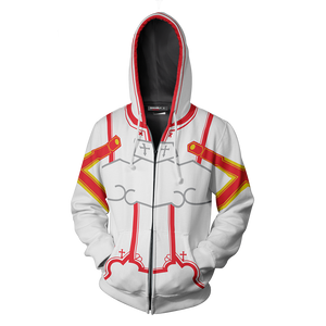 Sword Art Online Asuna Cosplay Zip Up Hoodie Jacket   