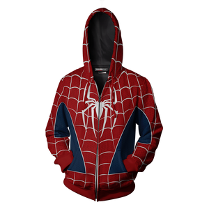 Spider-man PS4 Suit (Tobey Maguire - Sam Raimi 2002 Movie) Cosplay Zip Up Hoodie Jacket   