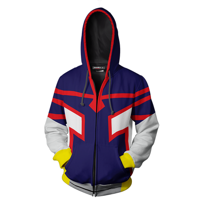 Boku No Hero Academia Young All Mighty Cosplay Zip Up Hoodie Jacket   