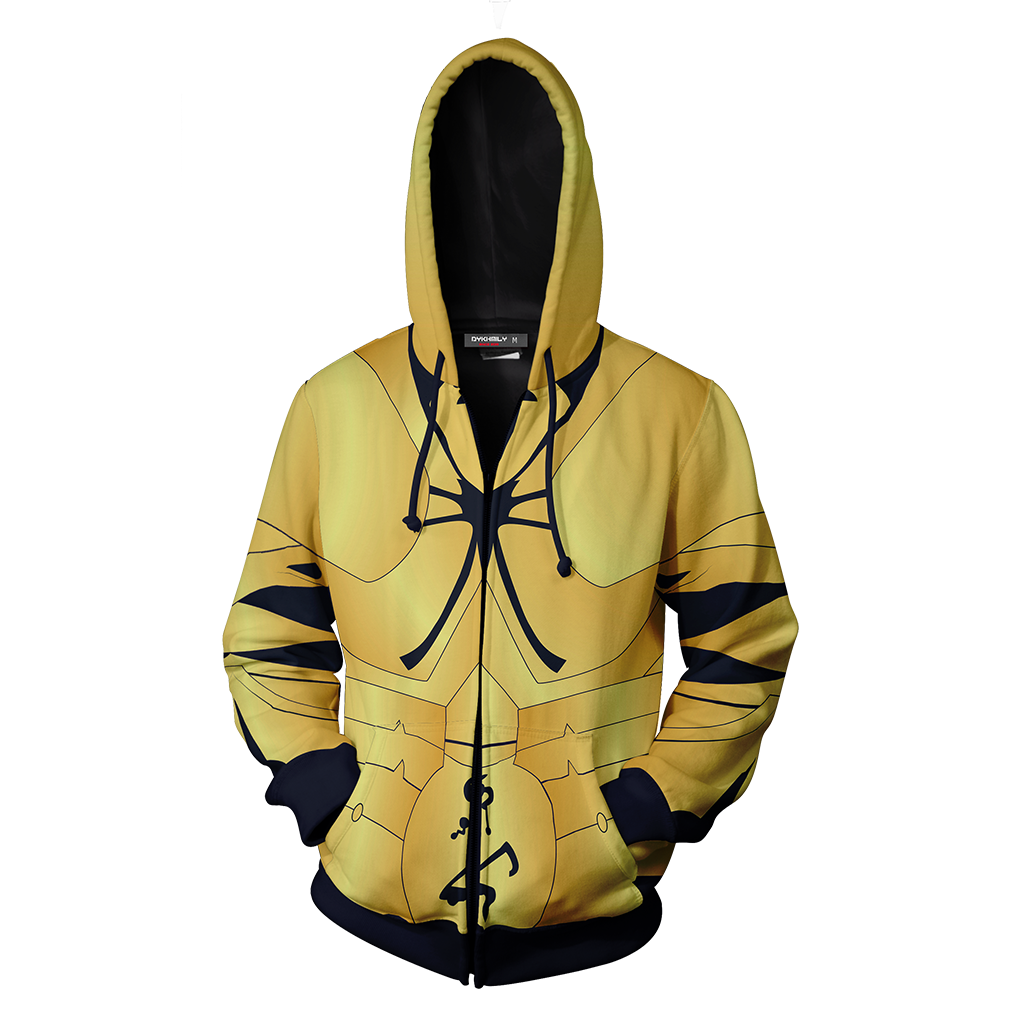 Fate/ Stay Night Gilgamesh Cosplay Zip Up Hoodie Jacket   