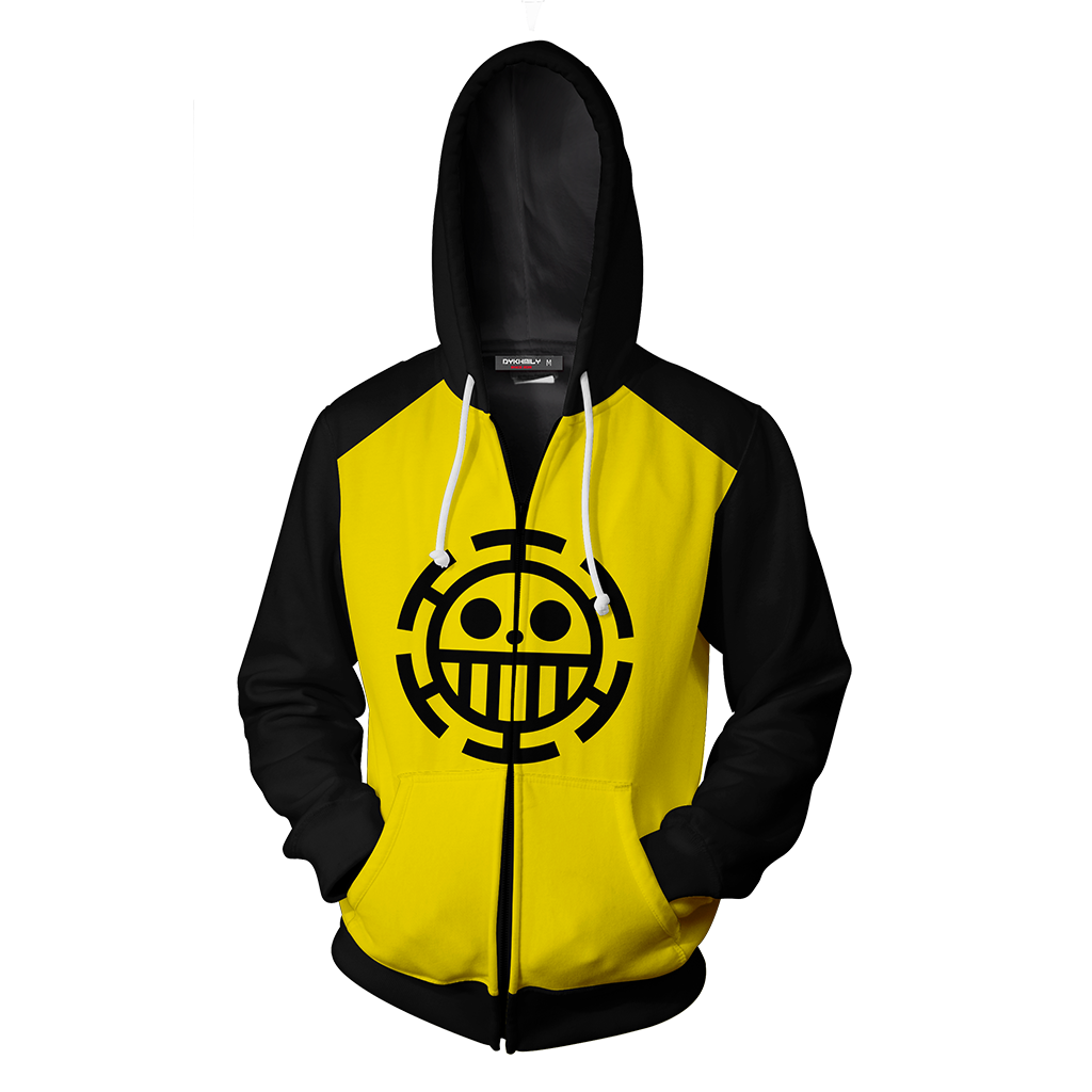 One Piece Trafalgar D. Water Law Cosplay Zip Up Hoodie Jacket   