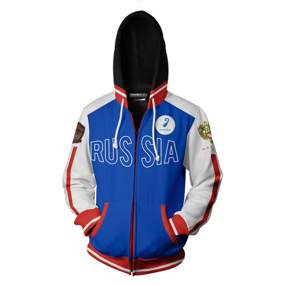 Yurio Cosplay (Yuri!! On Ice) Zip Up Hoodie Jacket   