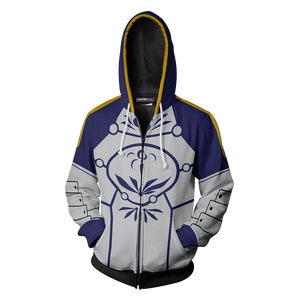 Fate/ Stay Night Saber Cosplay Zip Up Hoodie Jacket   